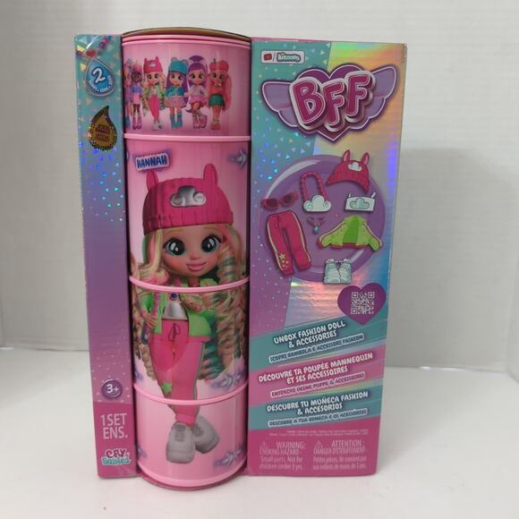 2023 Kitoons Hannah Cry Babies Series 2 BFF 8" Fashion Doll & Accessories New - Picture 1 of 8